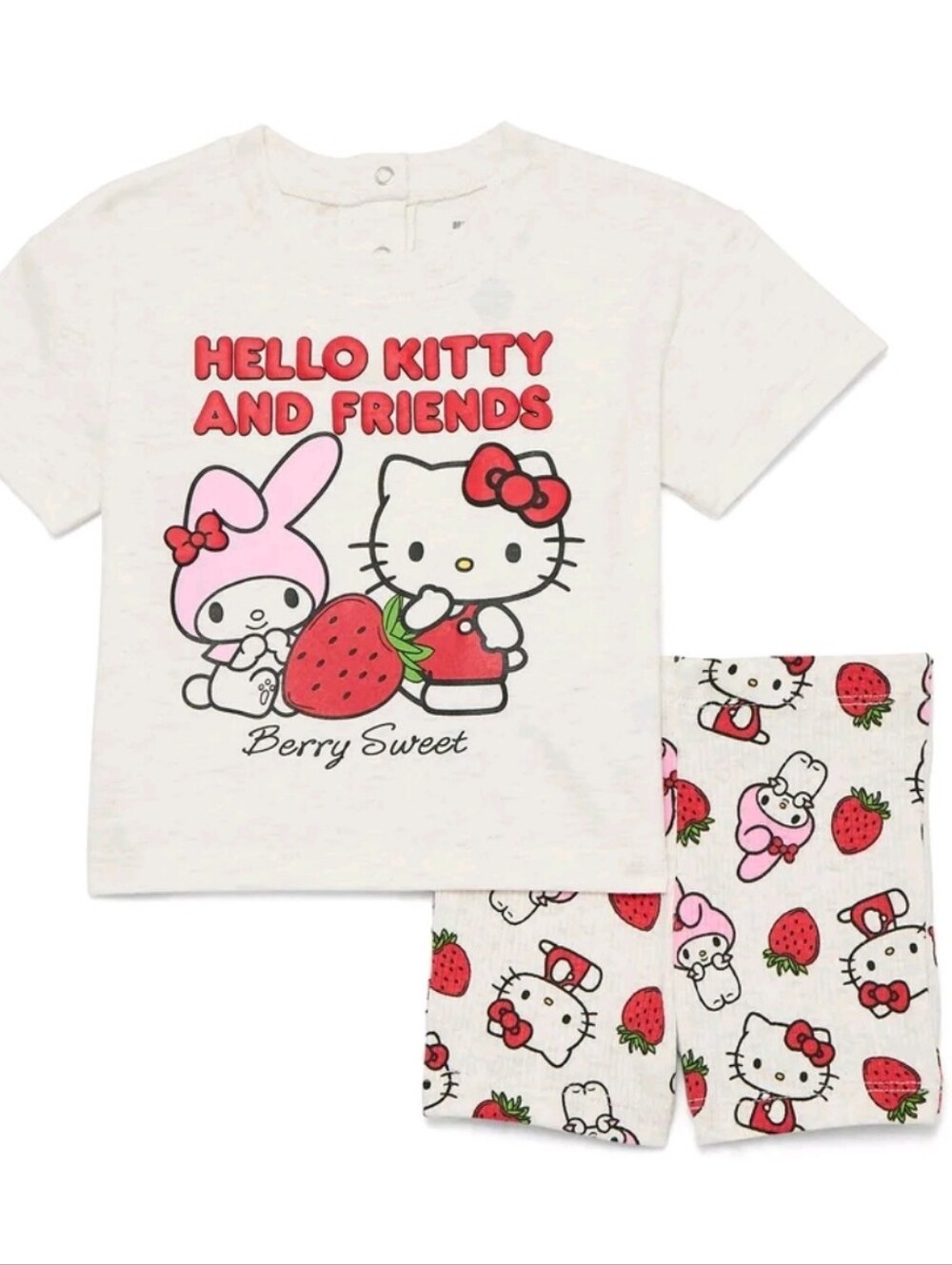 Hello Kitty Baby Girls Graphic Tee and Bike Shorts Set, 2-Piece